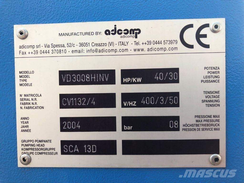 Onbekend Adicomp VD3008HINV Compresores