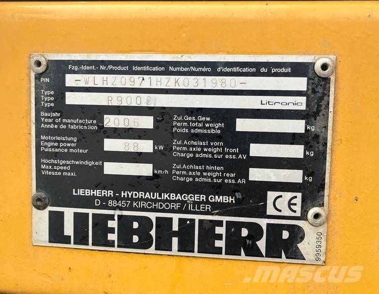 Liebherr R 900 C 大型油圧ショベル12t以上（パワーショベル・ユンボ）