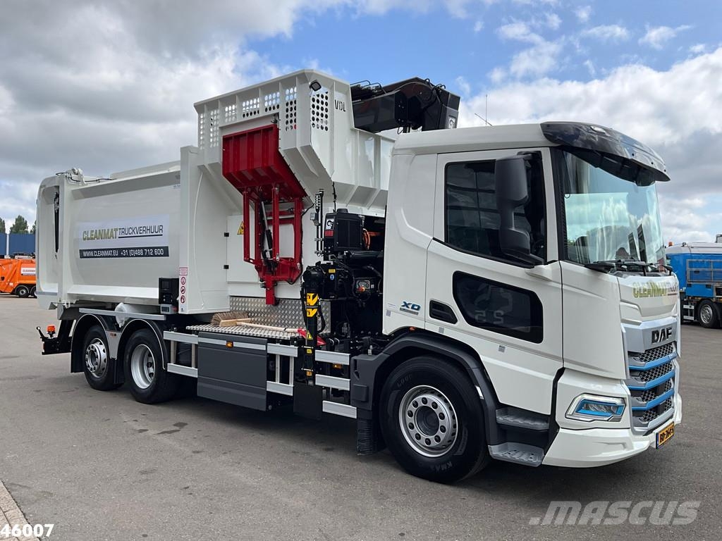 DAF FAG XD 220 Hiab 23 Tonmeter laadkraan FULL ELECTRI Šiukšliavežės