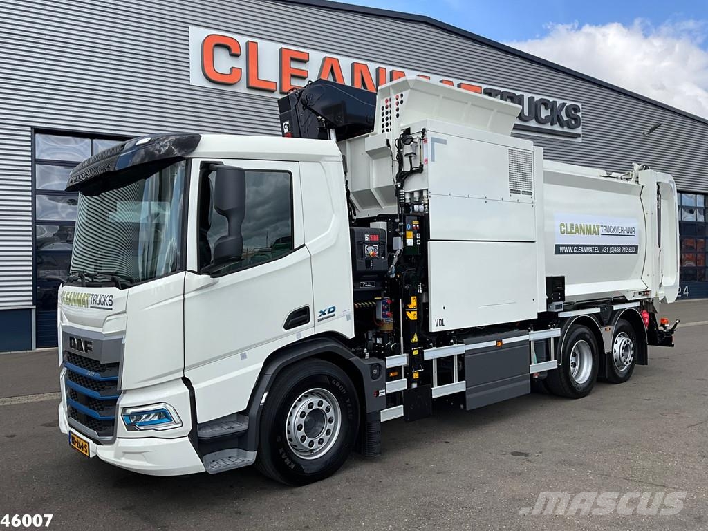 DAF FAG XD 220 Hiab 23 Tonmeter laadkraan FULL ELECTRI Šiukšliavežės