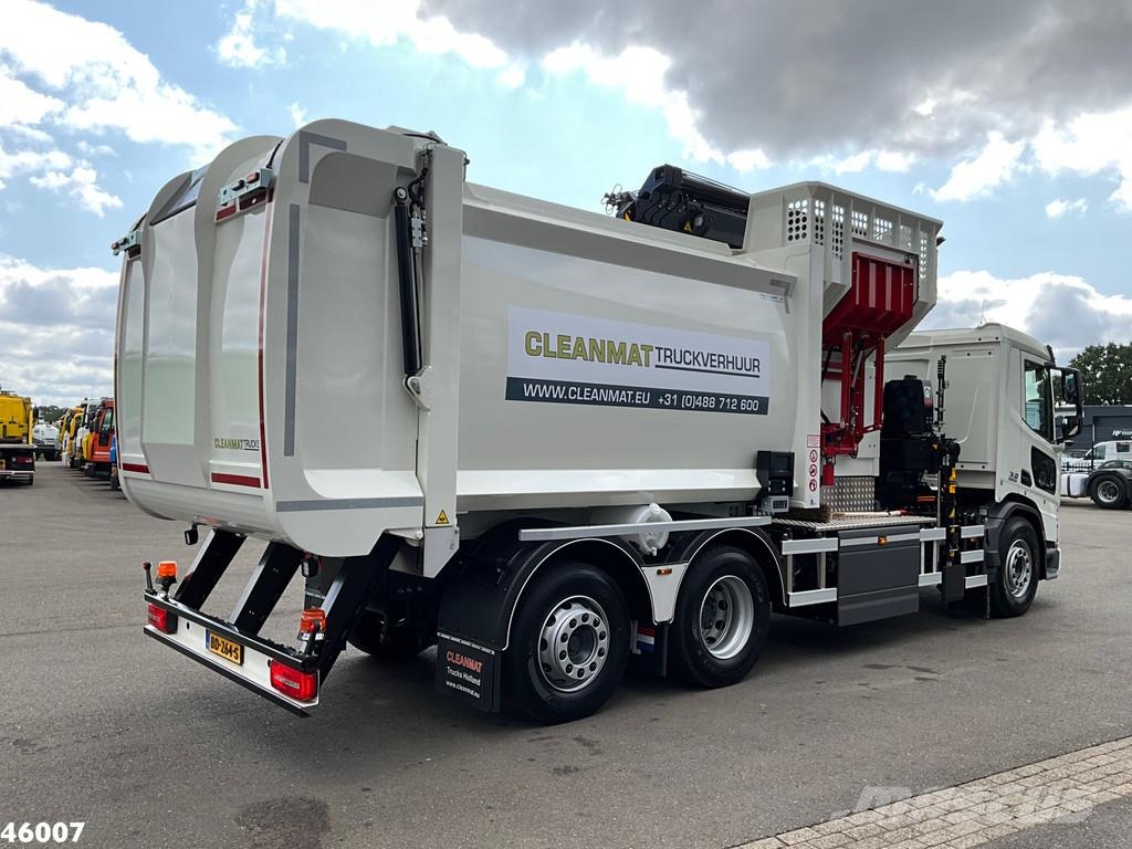 DAF FAG XD 220 Hiab 23 Tonmeter laadkraan FULL ELECTRI Šiukšliavežės