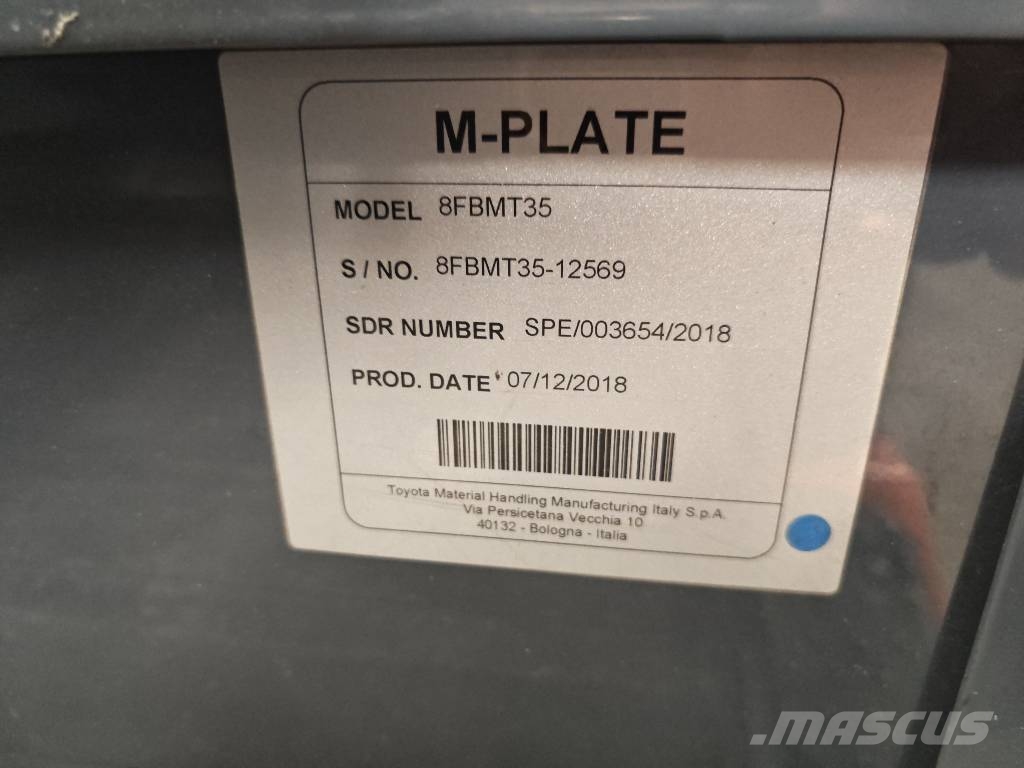 Toyota 8 FBMT 35 Electric forklifts