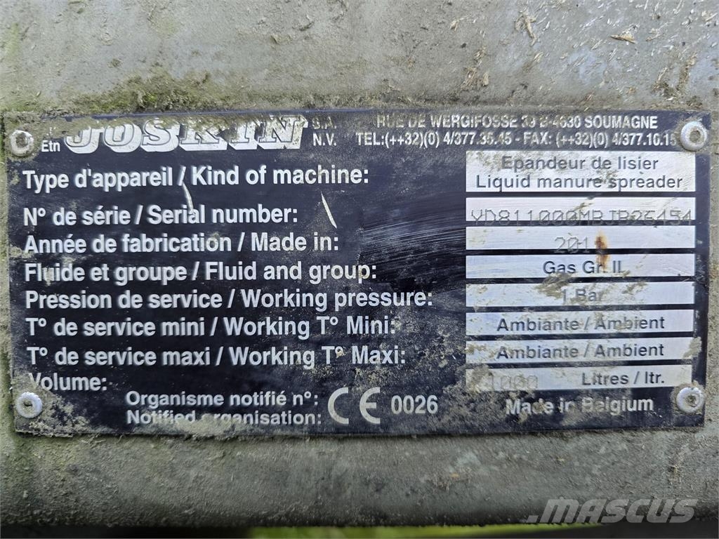 Joskin Modulo 2 lietevaunu + Joskin pendislide 120/48ps2 Mineraalväetise laoturid