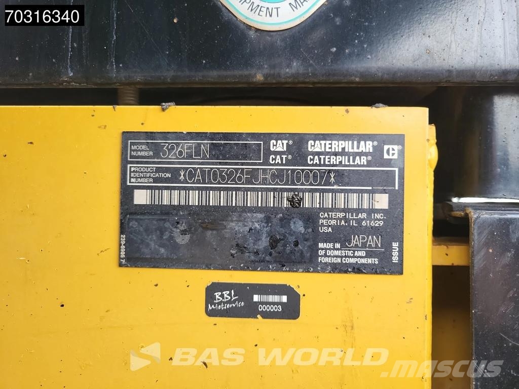 CAT 326 F LN Narrow Crawler excavators