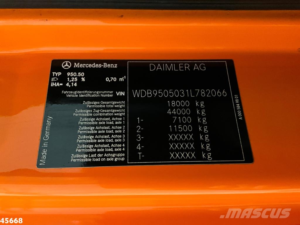 Mercedes-Benz Axor 1833 4x4 Schörling SORF Schienenreinigungs/Ra 街路清掃車