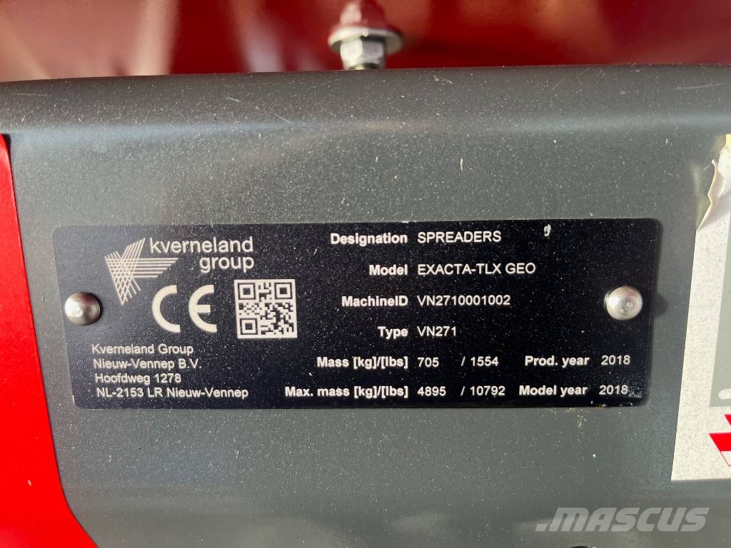 Kverneland TLX Geospread Διαστρωτήρες ανοργάνων