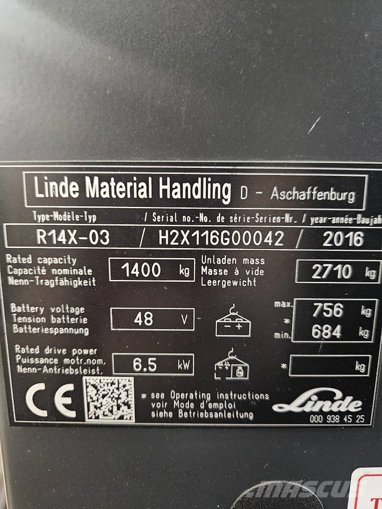 Linde R 14 X Schubmaststapler