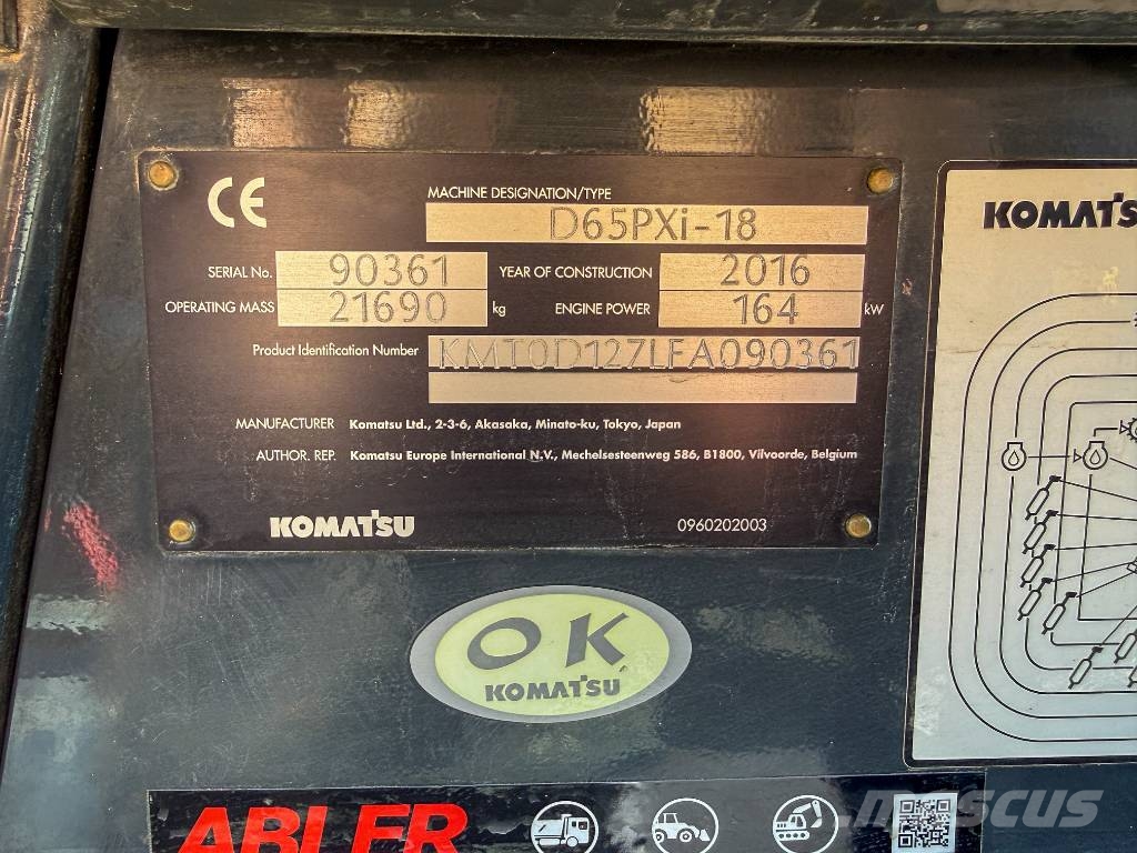 Komatsu D65PXI-18 mit Heckaufreißer GPS Μπουλντόζες με ερπύστριες