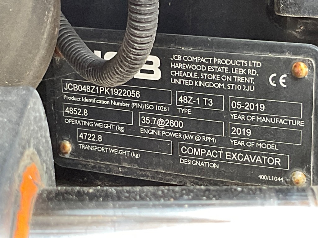 JCB 48 Z-1 Mini ekskavatörler, 7 tona dek