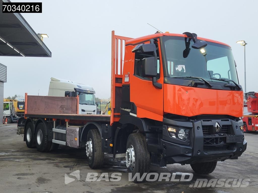 Renault C 430 8X4 Full Steel Big-Axle Automatic Euro 6 Platte bakwagens