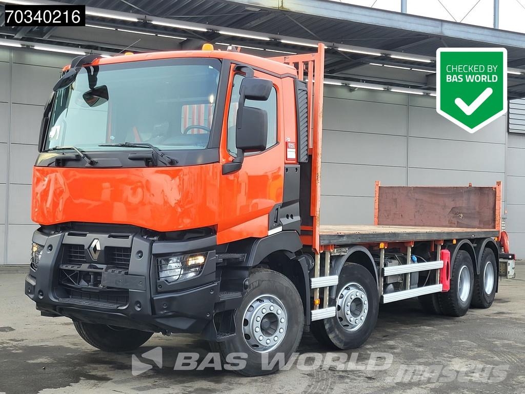 Renault C 430 8X4 Full Steel Big-Axle Automatic Euro 6 Platte bakwagens