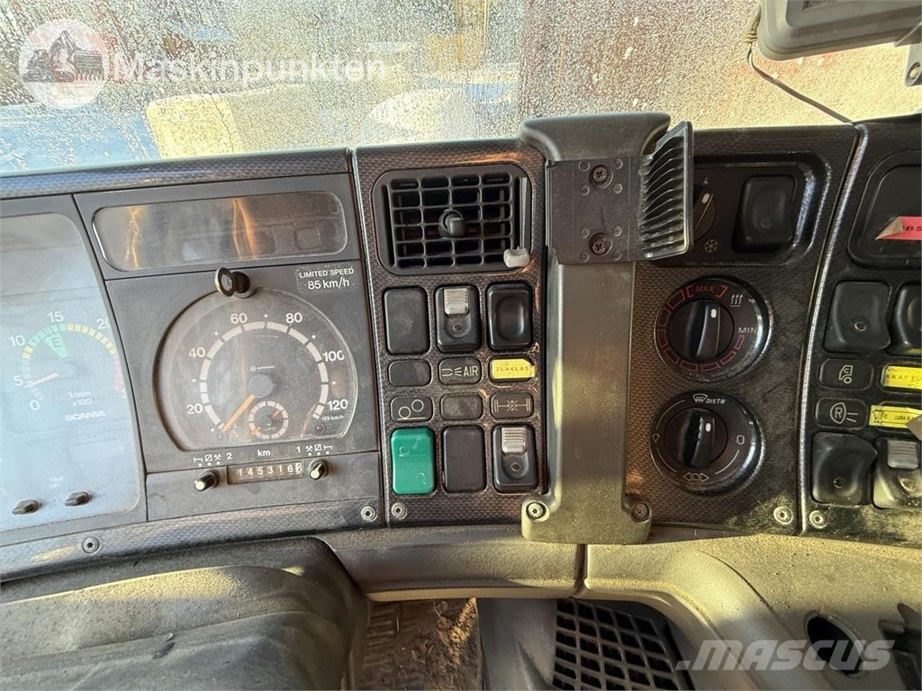 Scania R164Gb 6X2 Avkort Hákový nosič kontejnerů