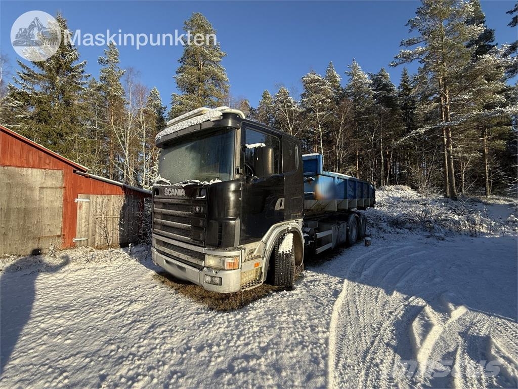 Scania R164Gb 6X2 Avkort Hákový nosič kontejnerů