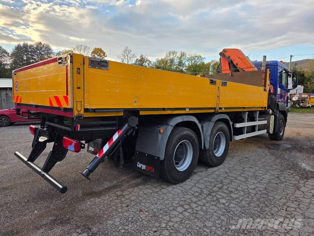 MAN TGS 26.440 6x4 + PALFINGER PK27002 شاحنات مسطحة/مفصلية الجوانب