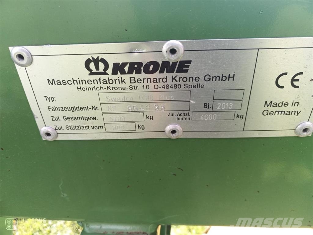 Krone Swadro 1400 Plus Vālotāji