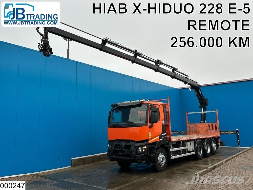 Renault C 430 8X4, EURO 6, HIAB, X-HIDUO 228 E-5 Ciężarówki typu Platforma / Skrzynia