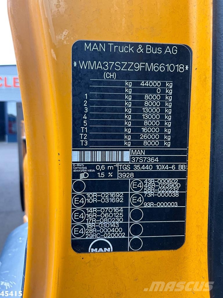 MAN TGS 35.440 Euro 6 10x4 CIFA 7m³ Mixer + CIFA pump Bombas de concreto