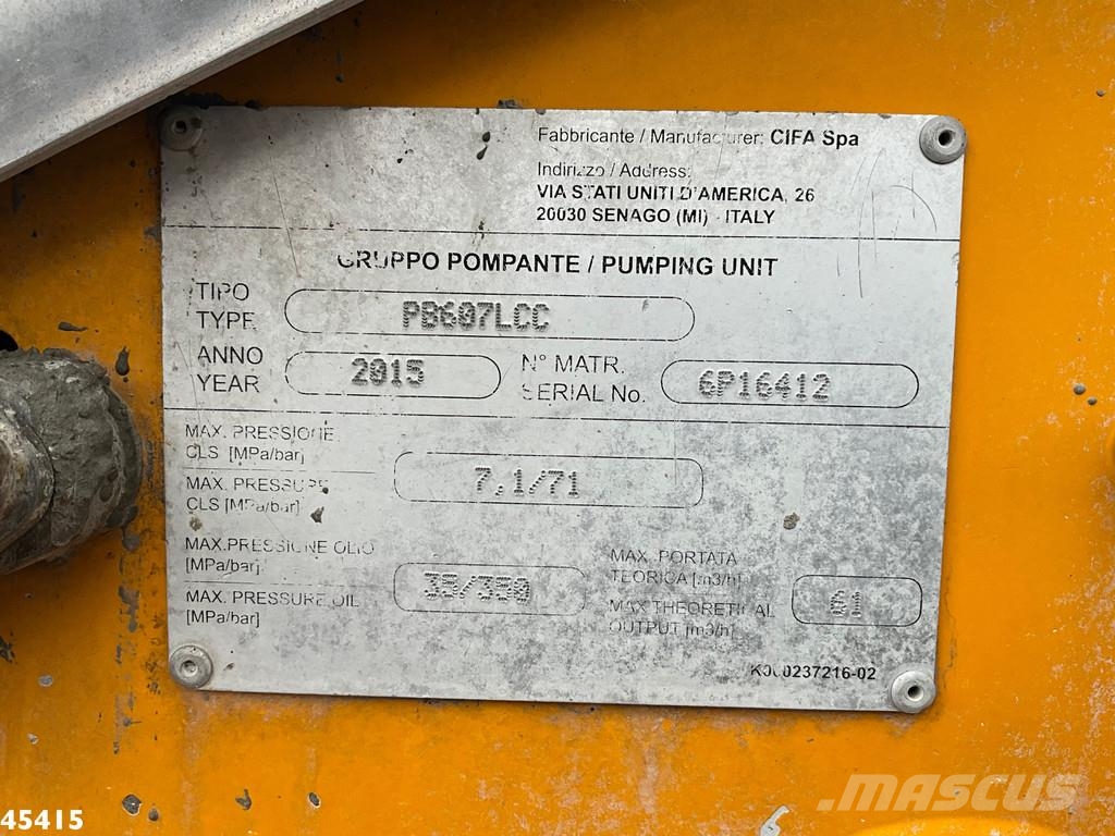 MAN TGS 35.440 Euro 6 10x4 CIFA 7m³ Mixer + CIFA pump Bombas de concreto
