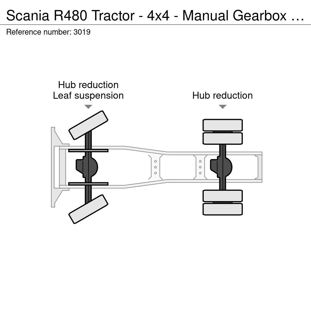 Scania R480 Tractor - 4x4 - Manual Gearbox - Retarder - K 트랙터 유닛