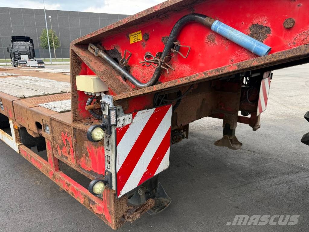 Kel-Berg / Faymonville 4 akslet Udtræks Maskintrailer Diepladers