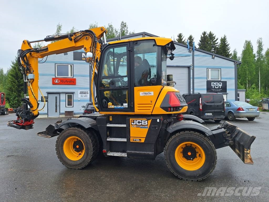 JCB 110 W Hydradig / Rototilt / 3x Kauha / Rasvari / Excavadoras de ruedas