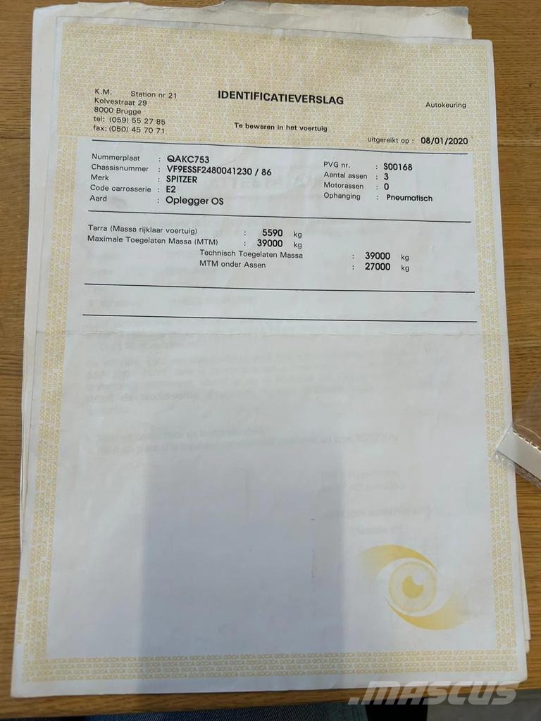Spitzer BSF 2004 نصف مقطورات مقطورة 