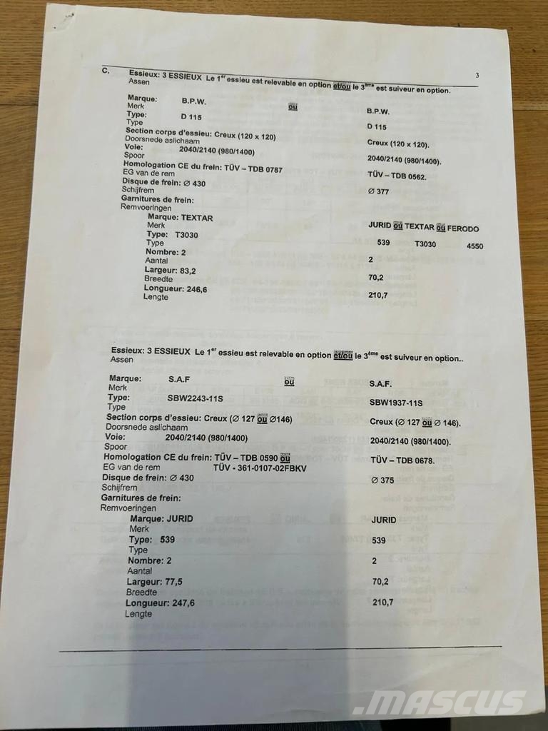 Spitzer BSF 2004 نصف مقطورات مقطورة 