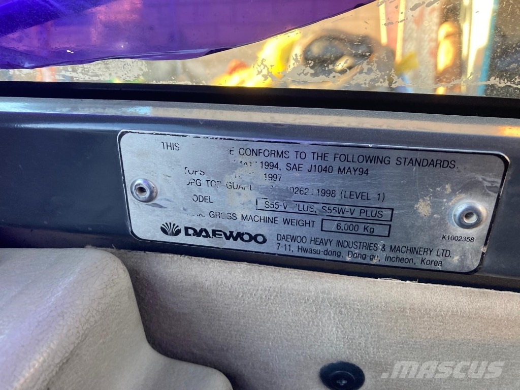 Daewoo Solar 55 V Plus Minikaivukoneet < 7t