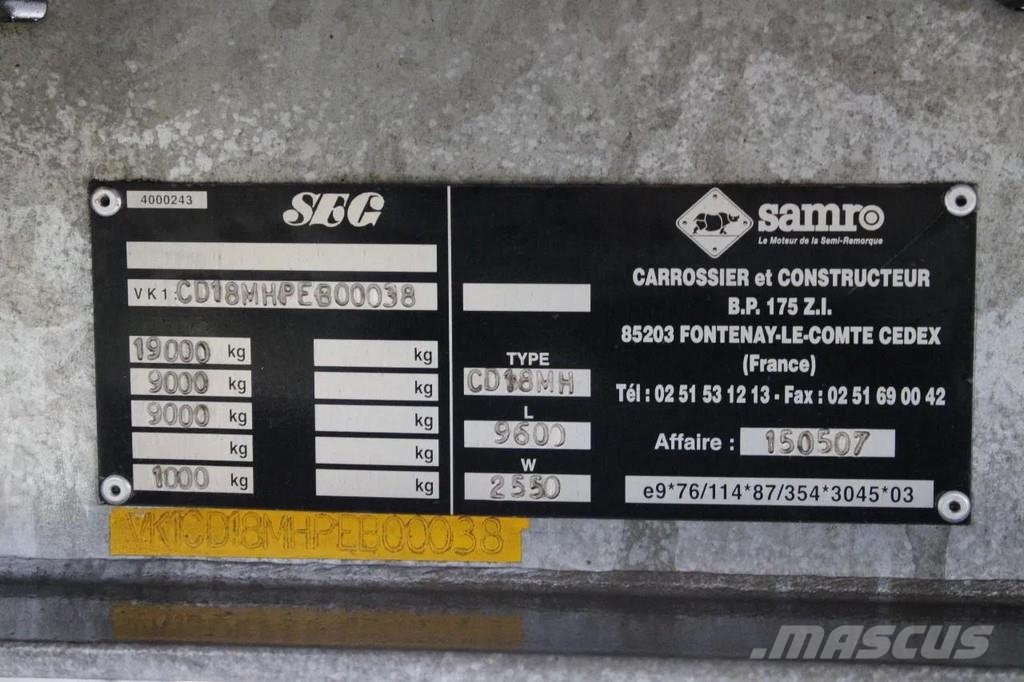Samro 2 axle Platformas/izkraušana no sāniem