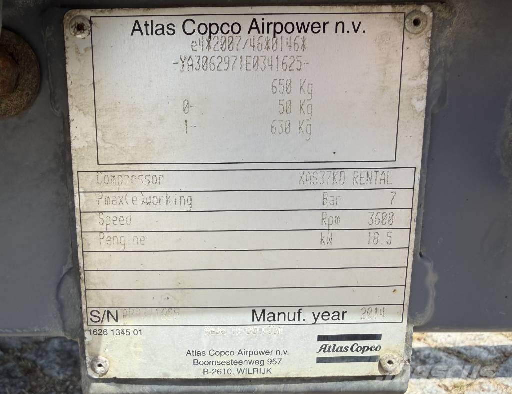 Atlas Copco XAS 37 KD Compresoras