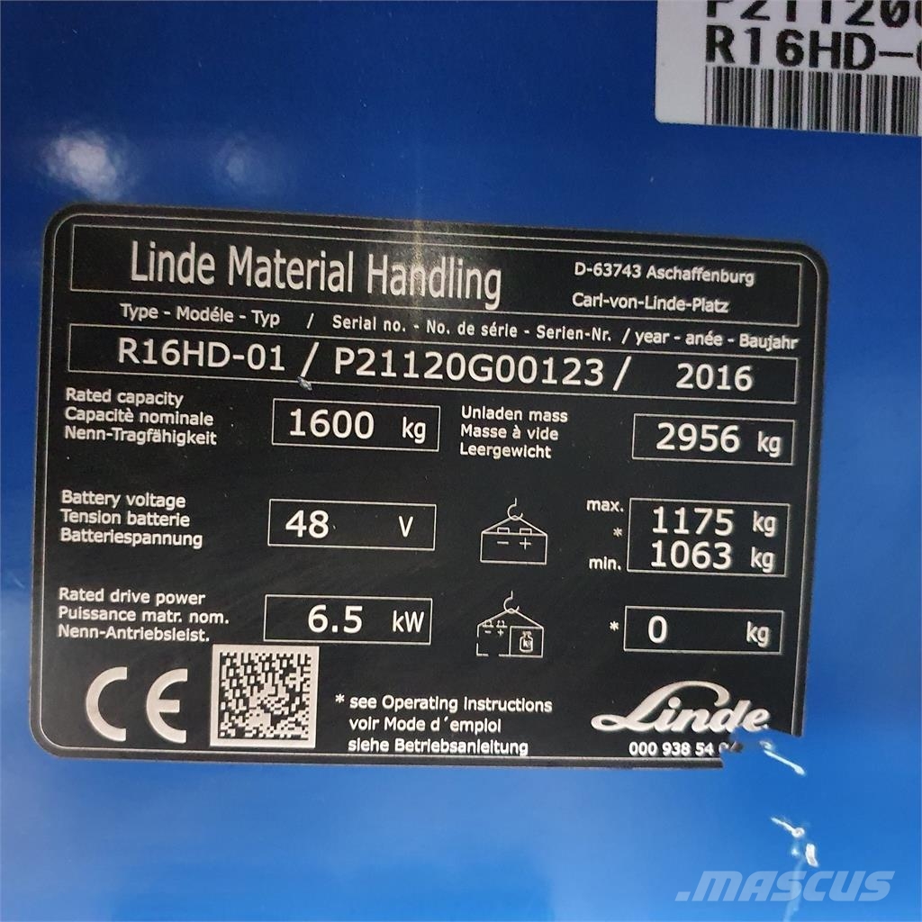 Linde R16HD Skjutstativtruck