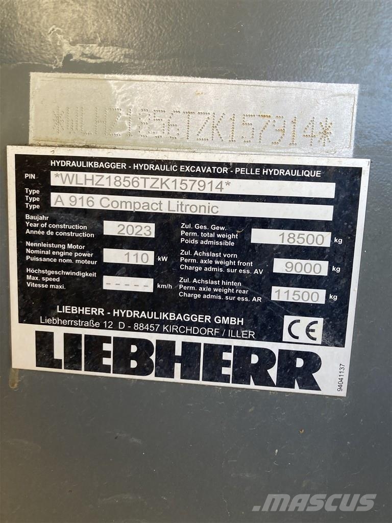 Liebherr A 916 Compact Litronic Mobilbagger