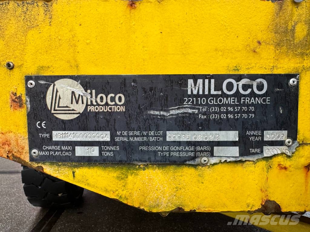Miloco Zwaartransport Kar Przyczepy przemysłowe