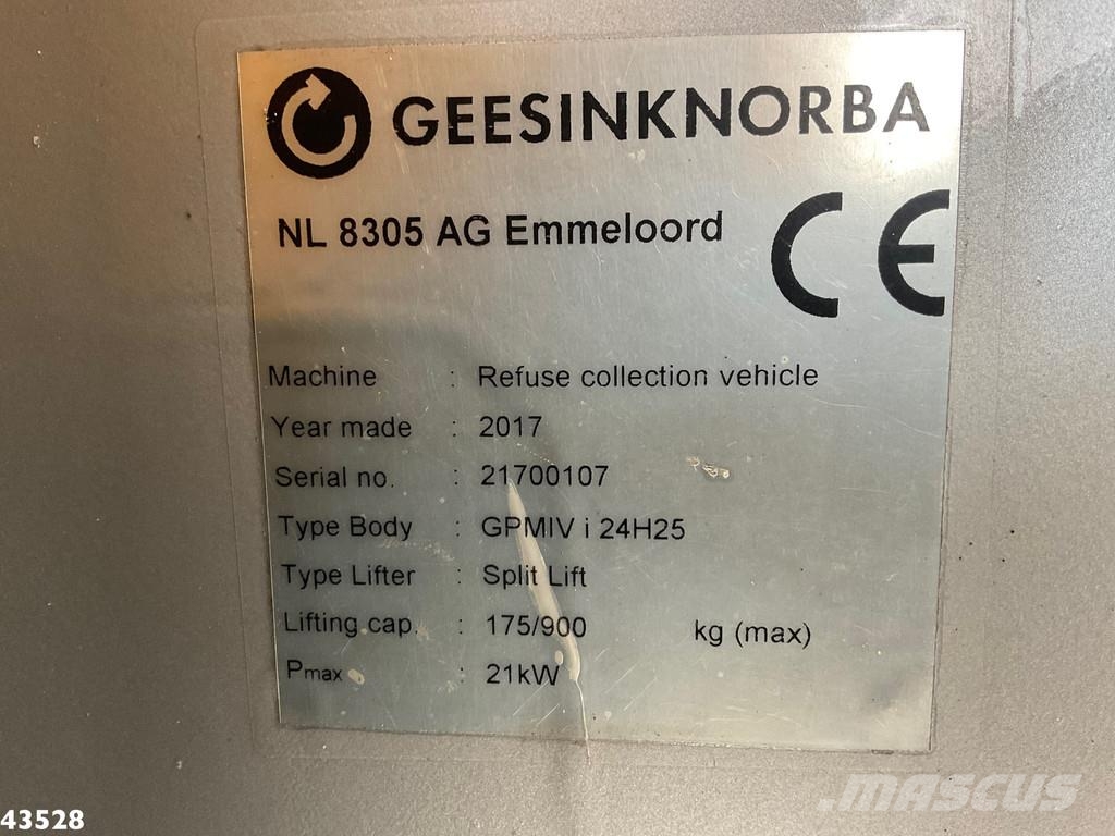 DAF FAN CF 290 Geesink 24m³ شاحنات المخلفات