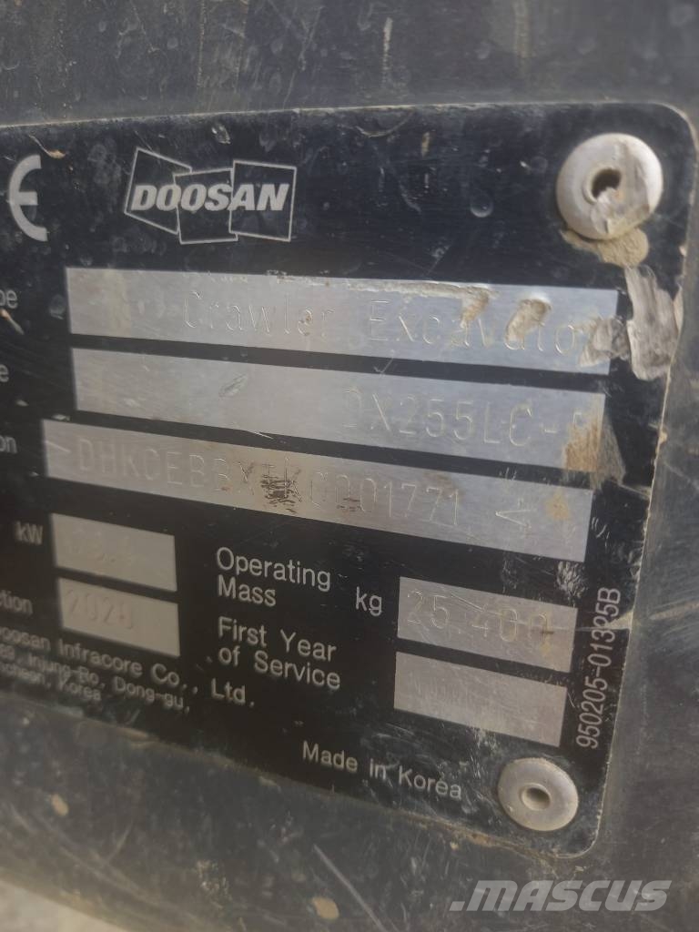 Doosan DX 255 LC-5, 2020, 10.576h, 25t, 1,6cm bucket 大型油圧ショベル12t以上(パワーショベル・ユンボ)