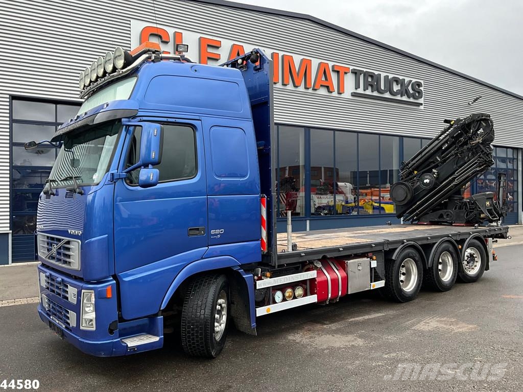 Volvo FH 520 8x4 Euro 5 Hiab 24 Tonmeter laadkraan + Fly Kranen voor alle terreinen