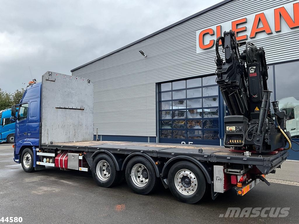 Volvo FH 520 8x4 Euro 5 Hiab 24 Tonmeter laadkraan + Fly Kranen voor alle terreinen
