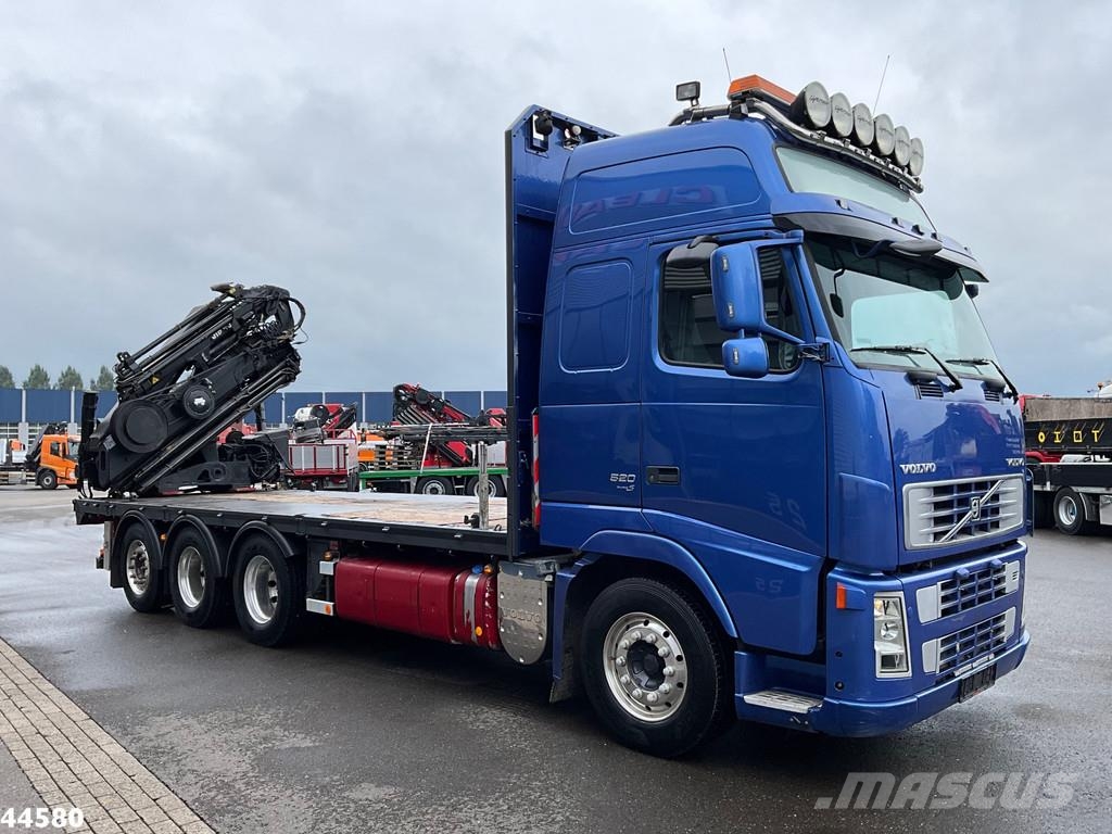 Volvo FH 520 8x4 Euro 5 Hiab 24 Tonmeter laadkraan + Fly Kranen voor alle terreinen