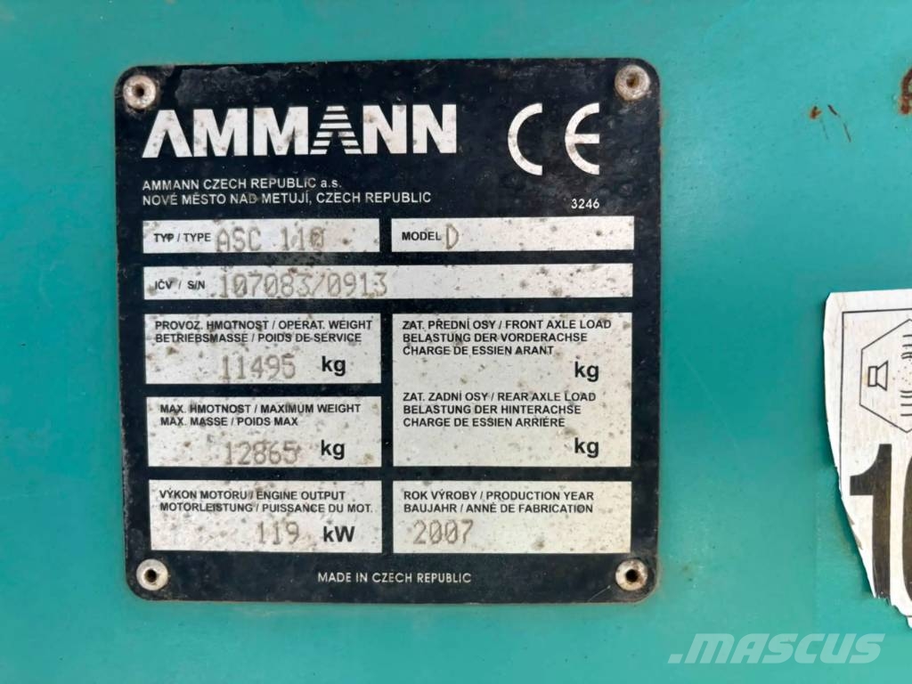 Ammann ASC110D مداحل أحادية الأسطوانة