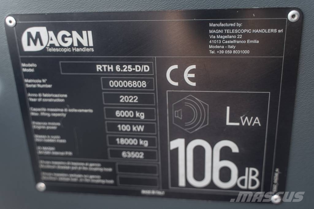 Magni RTH 6.25 Telescopic handlers