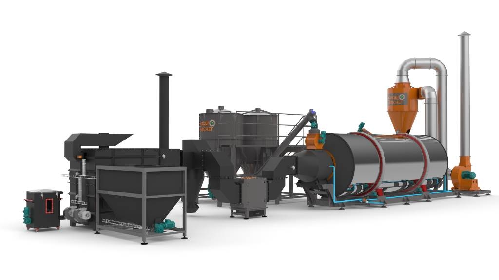 Rotary Drum Sawdust Dryer SPB Biobränslepannor