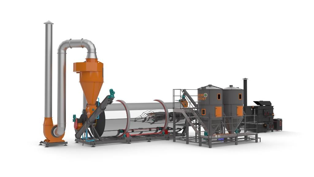 Rotary Drum Sawdust Dryer SPB Biobränslepannor