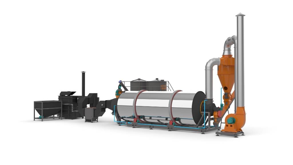 Rotary Drum Sawdust Dryer SPB Biobränslepannor