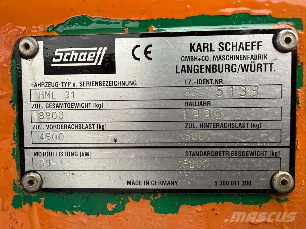 Schaeff HML31 Közepes (midi) kotrók 7 t - 12 t