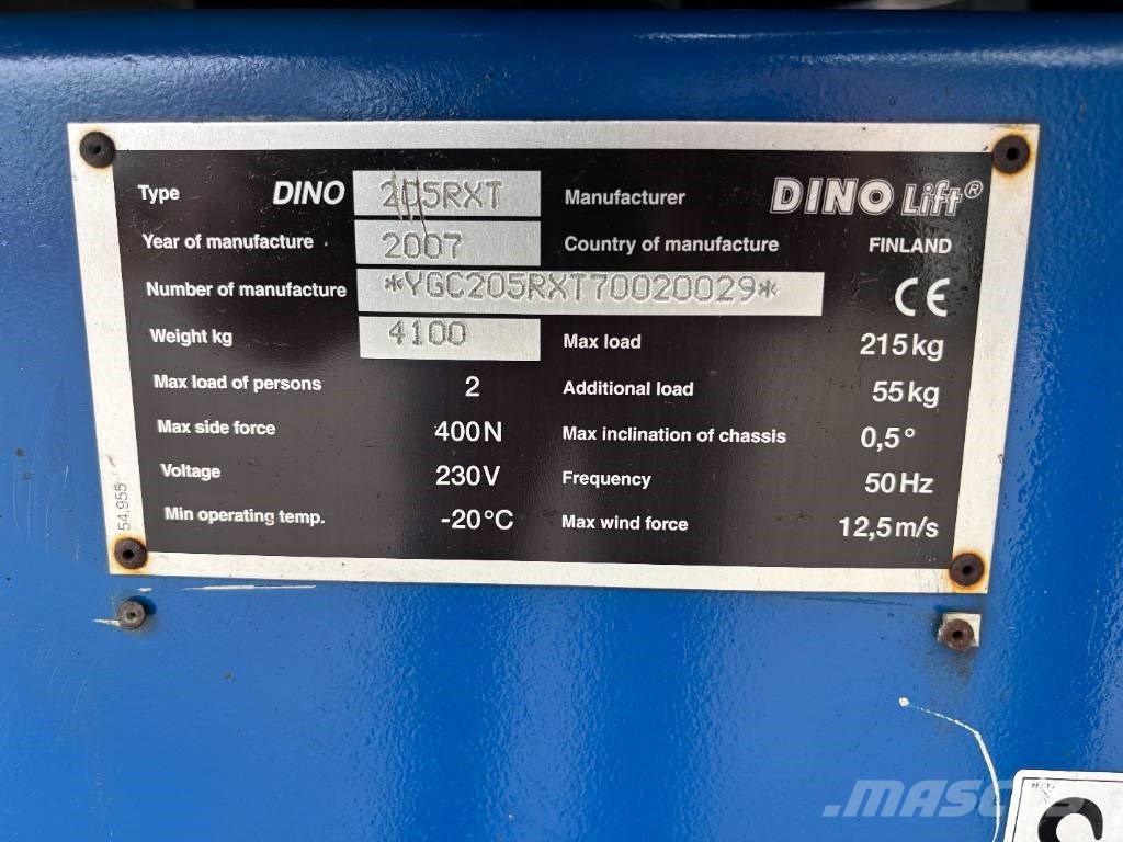 Dinolift 205 RXT Knikarm hoogwerker 20m 4x4x4 diesel Teleskopske samohodne platforme