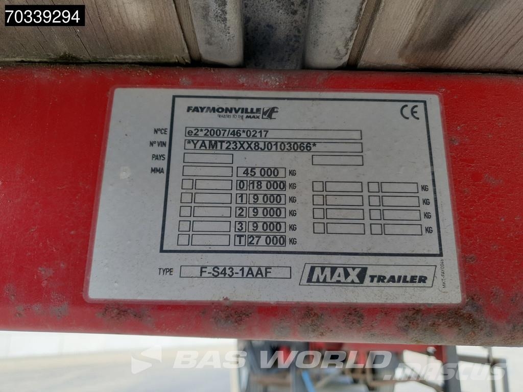 Faymonville F-S43-1AAF 3 axles Extendable Steering Axle SAF MO Planhengere semi
