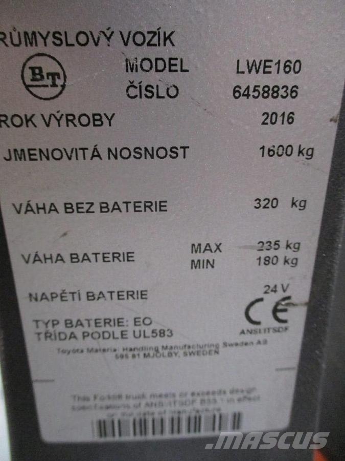 BT LWE160 Transpalette accompagnant