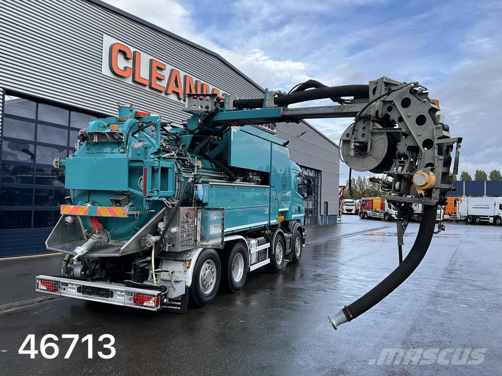 Scania G 480 8x2 Holzmaan 15m³ Combi kolkenzuiger Recycle Saug- und Druckwagen