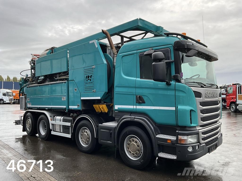Scania G 480 8x2 Holzmaan 15m³ Combi kolkenzuiger Recycle شاحنات مزدوجة / خلخلة