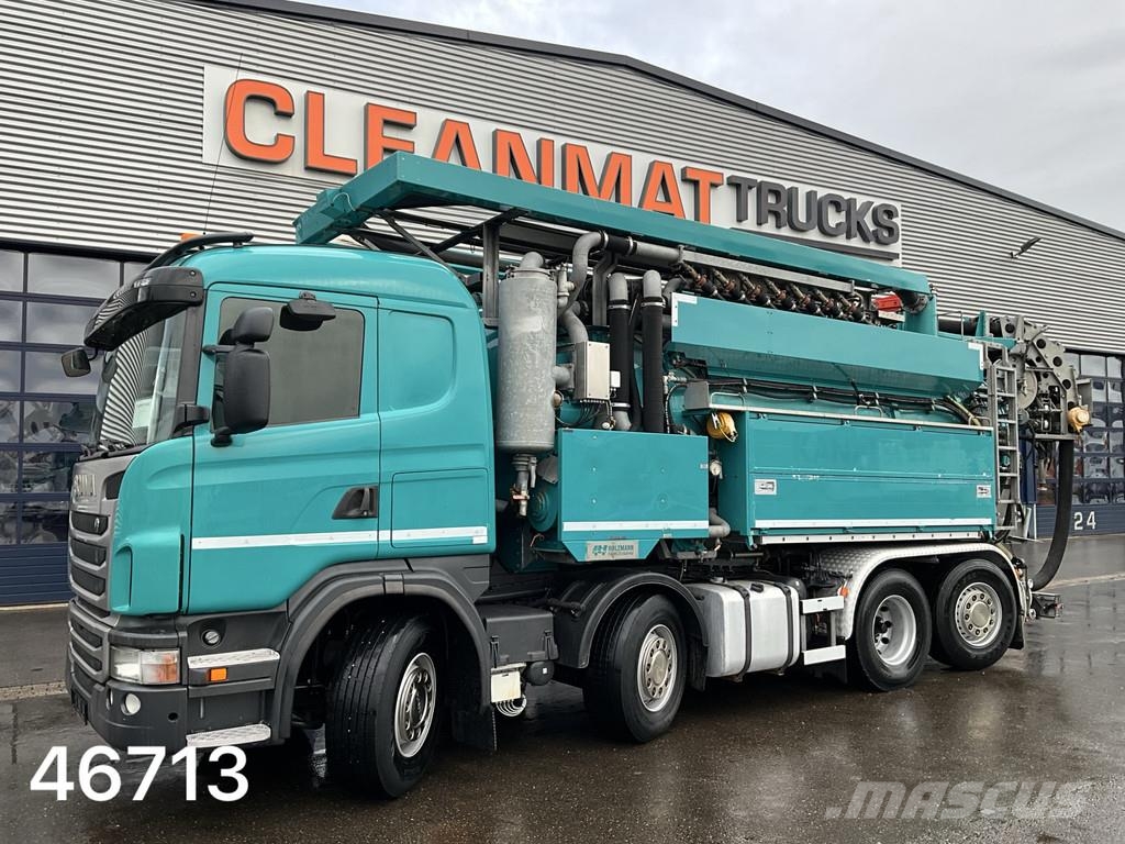 Scania G 480 8x2 Holzmaan 15m³ Combi kolkenzuiger Recycle Saug- und Druckwagen